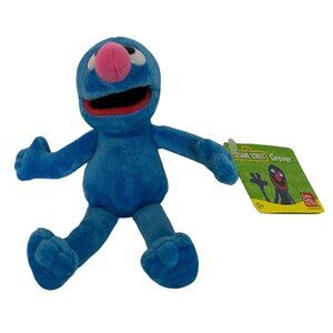 Gund Sesame Street Grover Bean Bag Soft Plush Toy 2010 Blue 6.5 inch